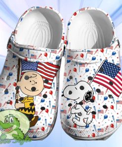 July 4th Snoopy Crocs 3D Clog Shoes For Men Women Product Photo 1
