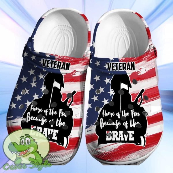 July 4th Veteran Crocs 3D Clog Shoes