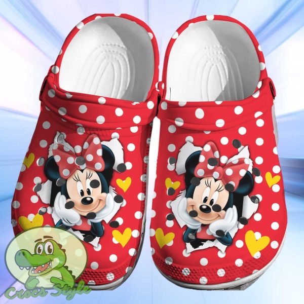 Minnie Mouse Crocs 3D Clog Shoes