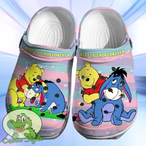 Pooh Eeyore Crocs 3D Clog Shoes