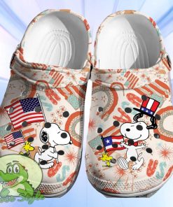 Snoopy Woodstock 4th Of July Crocs 3D Clog Shoes Product Photo 1