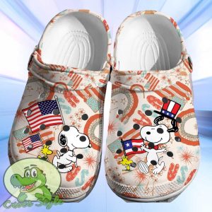 Snoopy Woodstock 4th Of July Crocs 3D Clog Shoes