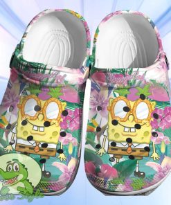 Spongebob Squarepants Tropical Crocs 3D Clog Shoes Product Photo 1