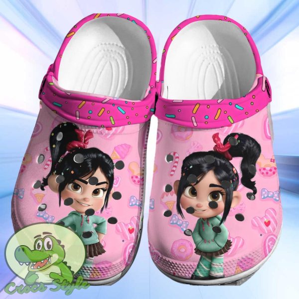 Vanellope Von Schweetz Crocs 3D Clog Shoes