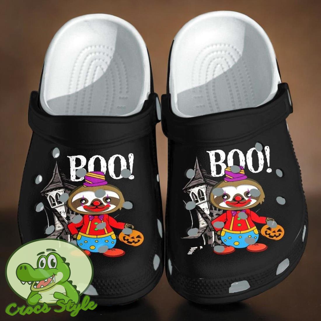Halloween Cute Sloth Joking Clown Crocband Clogs Crocs Shoes 1 Halloween Cute Sloth Joking Clown Crocband Clogs Crocs Shoes Product Photo 1