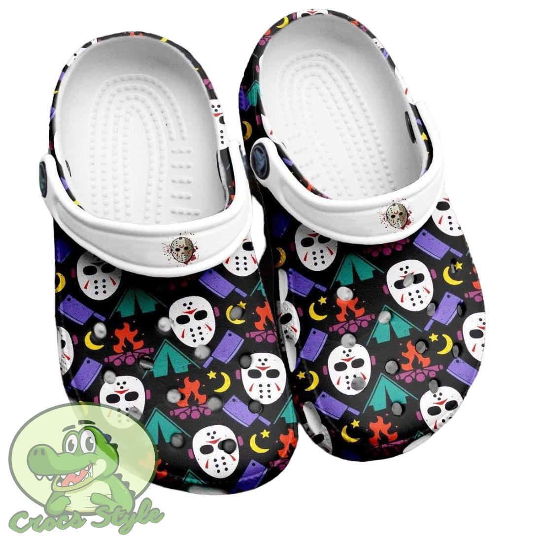 Halloween Jason Voorhees Characters Horror Movie Face Crocband Clogs 1 Halloween Jason Voorhees Characters Horror Movie Face Crocband Clogs Product Photo 1